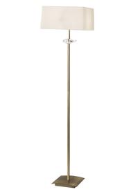 Akira Antique Brass-Cream Floor Lamps Mantra Shaded Floor Lamps